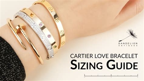 cartier love bracelet size 18 in inches|cartier love bangle size chart.